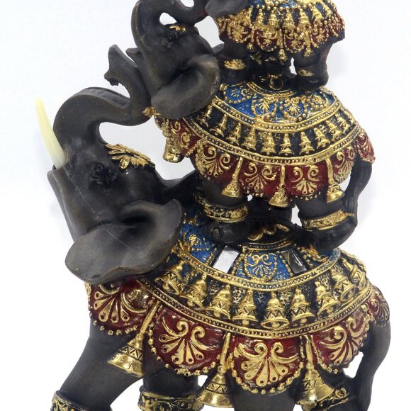 Dalax- Baby Elephants Riding on Mama Elephant Home Decorative Accent Gift Set - Picture 2 of 9